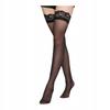 Black, Solid Color Lace Socks, Universal Size.