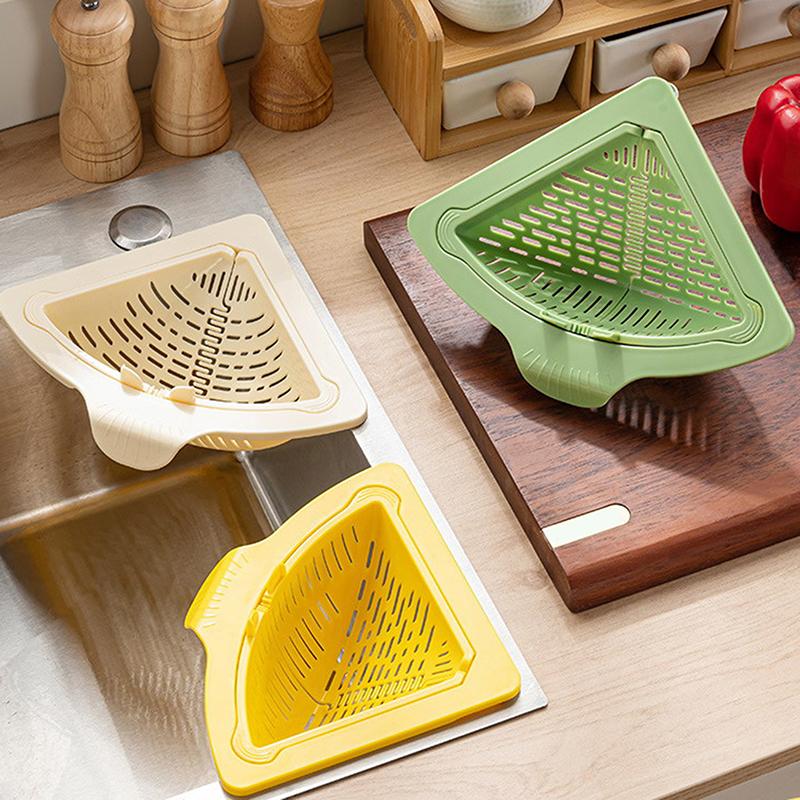 Drain Basket Sink Strainer With Handle Food Slag Strainer Kitchen Supplies Drain Trap Kitchen Accessories Food Residue Processor