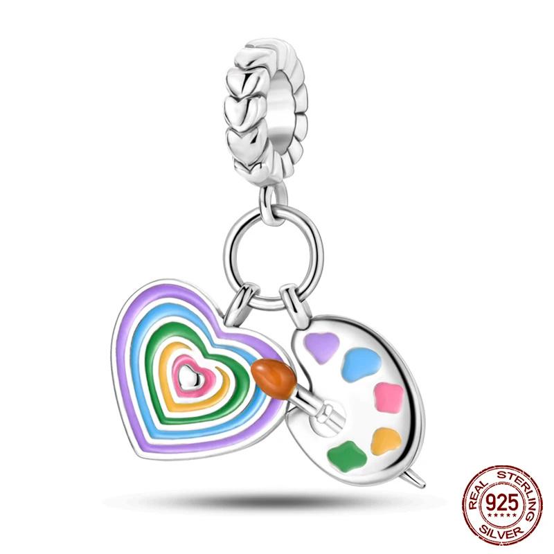 Copper Purple Series Pony Bear Butterfly Shape Charm Beads For 3Mm Original Bracelet Diy Women Jewelry Gift