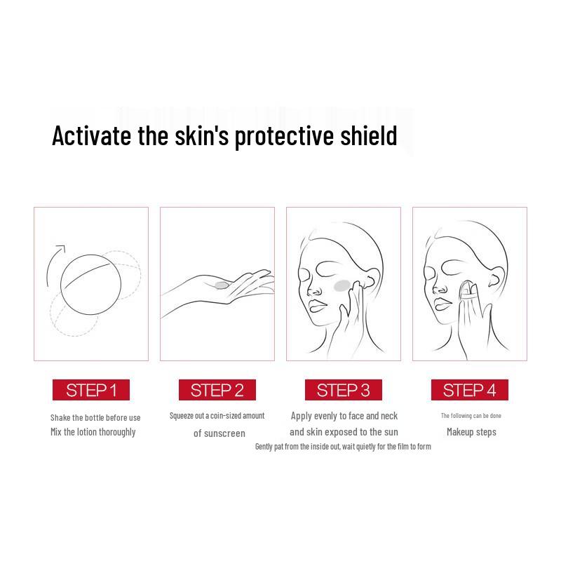 MARUBI Little Red Shield Lightweight Whitening Sunscreen Lotion SPF50 PA+++