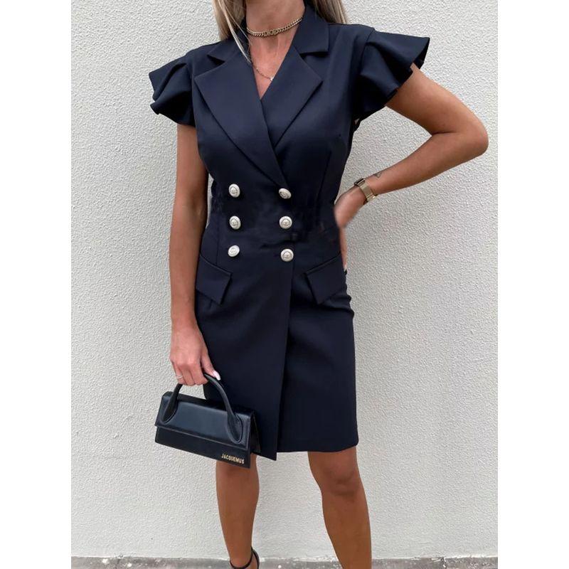 

Women Slim Sleeveless Dress 22 Spring/Summer Suit Skirt European and American Women Fashion Professional Dress Black M