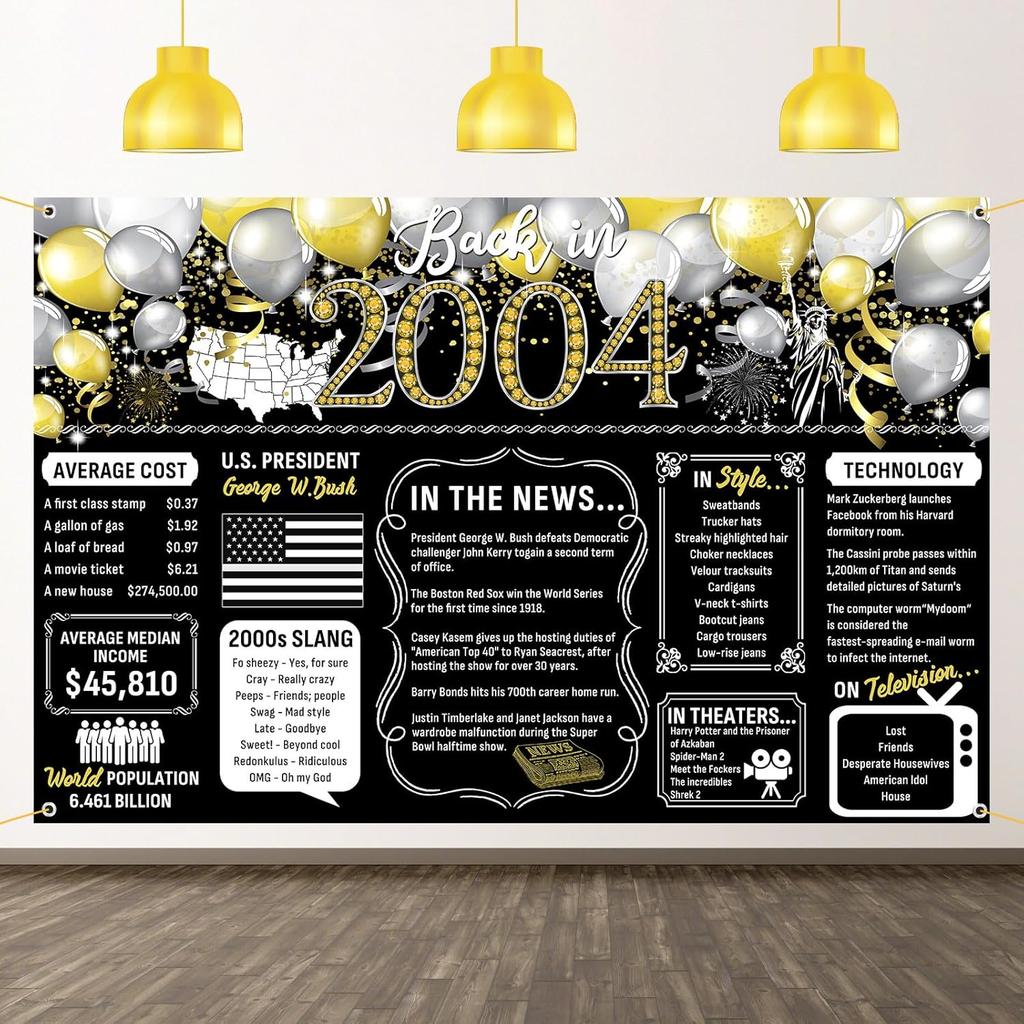 50th Birthday Black Gold Party Decoration Back In 1976 Backdrop Large Banner Birthday Party Poster Supplies Vintage 1976 Photography Background for