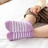 6 Pairs a Lot Baby Floor Socks Infant Cute Stripe Thin Adhesive Socks Kids Girls Candy Color Non Slip Socks