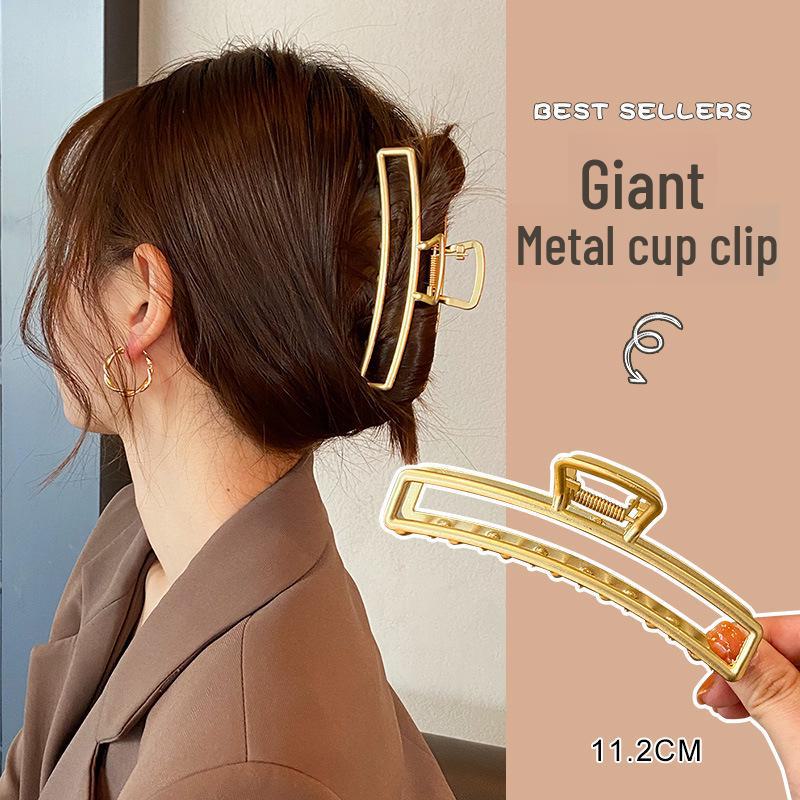 High-End Metal Shark Hair Clip - Elegant Hairpin Bow Accessory