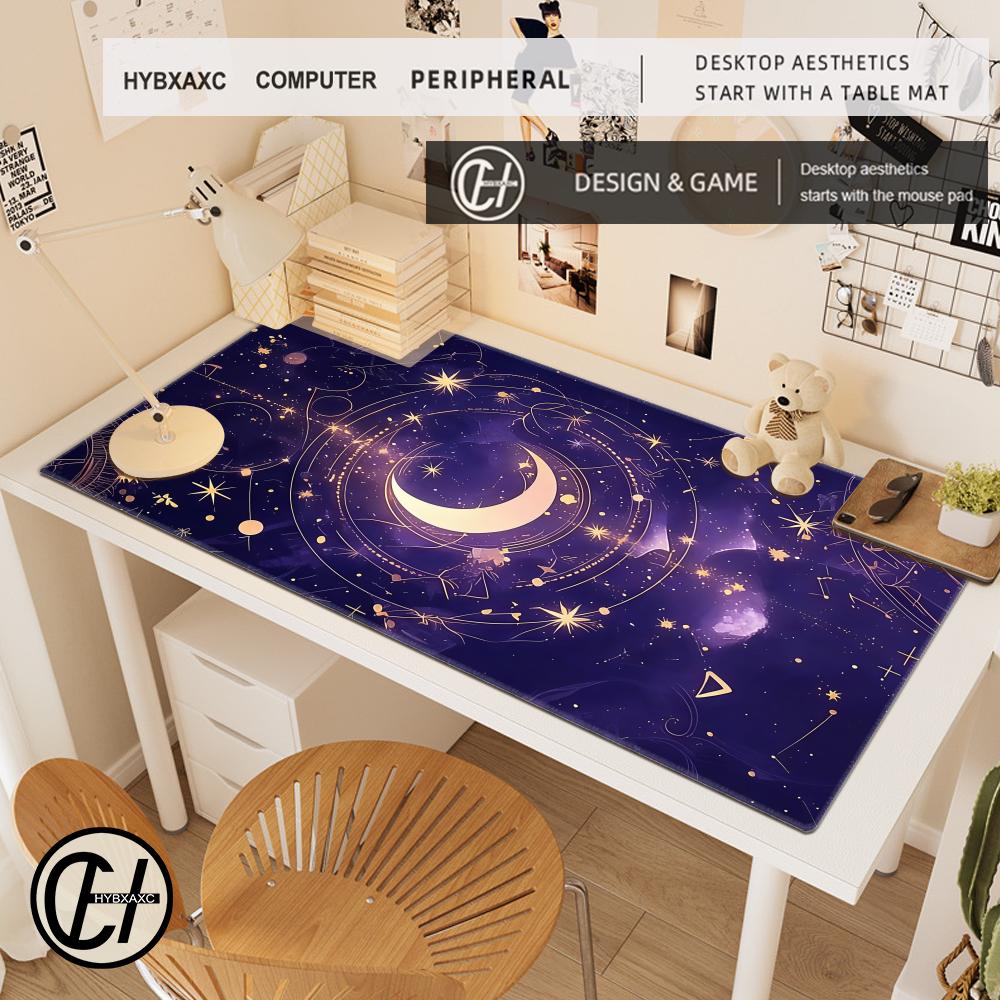 XXL 90x40cm Large Moon Art Anime Mouse Pad Computer Laptop Rubber Non-Slip Table Pads Long Desk Mat Gaming Keyboard Mats