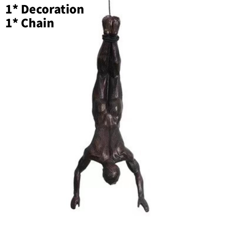 European Vintage Resin Wall Ornament With Climbing Figurines For Lounge And Dining Areas