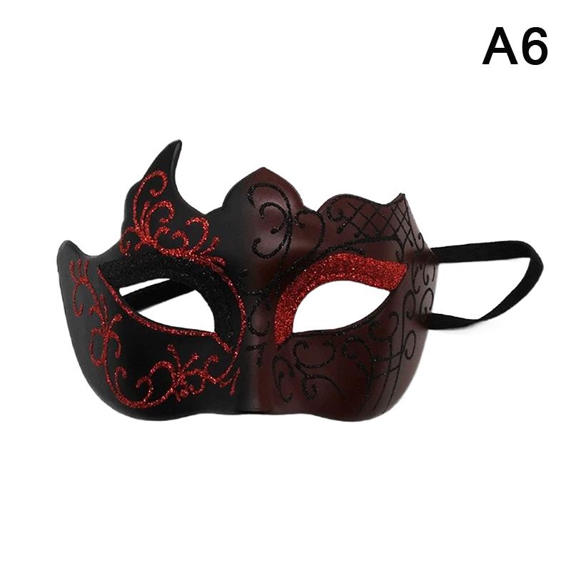 Retro Painted Half Face Masquerade Mask For Women And Men, Venice Mask, Halloween Costume Accessories, Cosplay Party Props