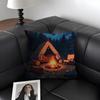 Camping Fashion Cushion Cover Natural Linen Organic Fabric DoubleSided Printing Sofa Home Decor Gift Pillow Case