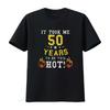 Ironic 50th Birthday Idea Men Funny T Shirt Black 3X Large Vintage Washed Graphic Stretched Homme Unisex Designer Clothes