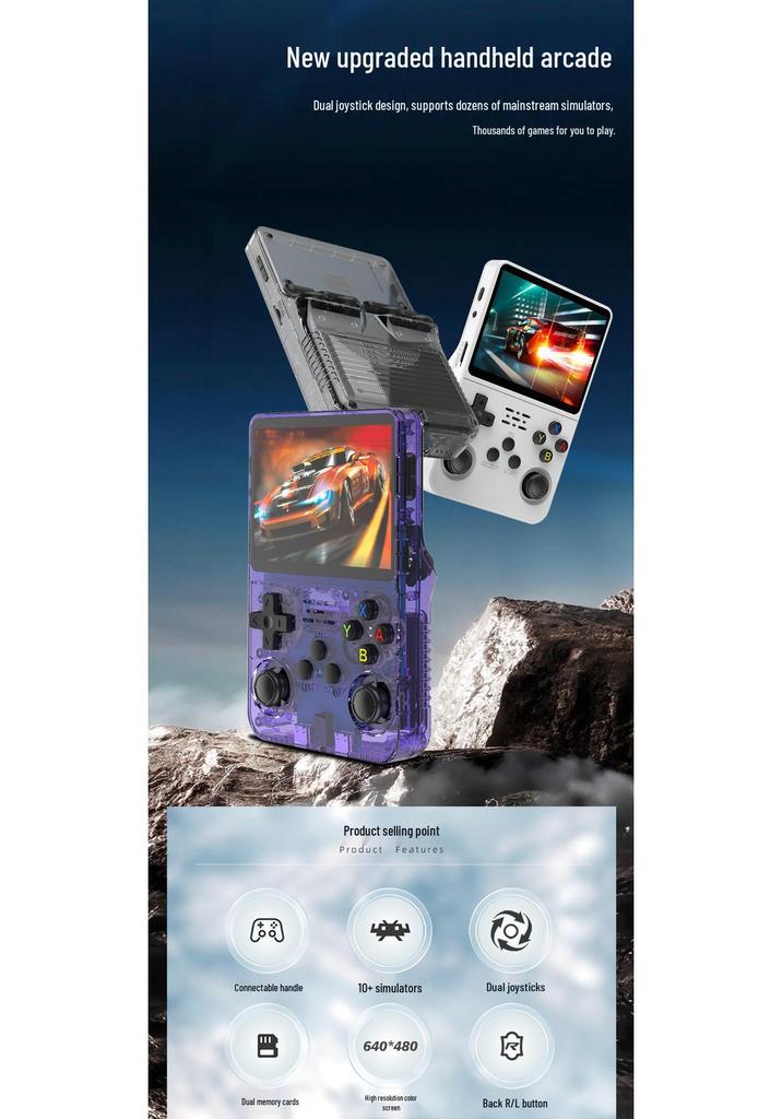 R36S Dual System Open-Source Handheld Console: Portable Retro Arcade with 3D Nostalgic Gaming