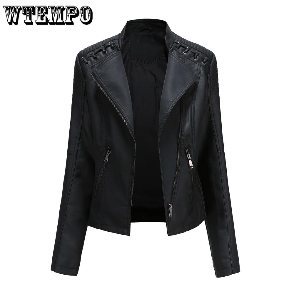 Spring and Autumn Women's Leather Jacket Short Jacket Slim Thin Section Leather Jacket Ms. Biker Clothing