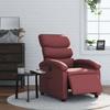 Electric Recliner Chair Burgundy Synthetic Leather