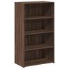 Highboard in Brown Oak Look 70 x 41 x 124 cm Particleboard