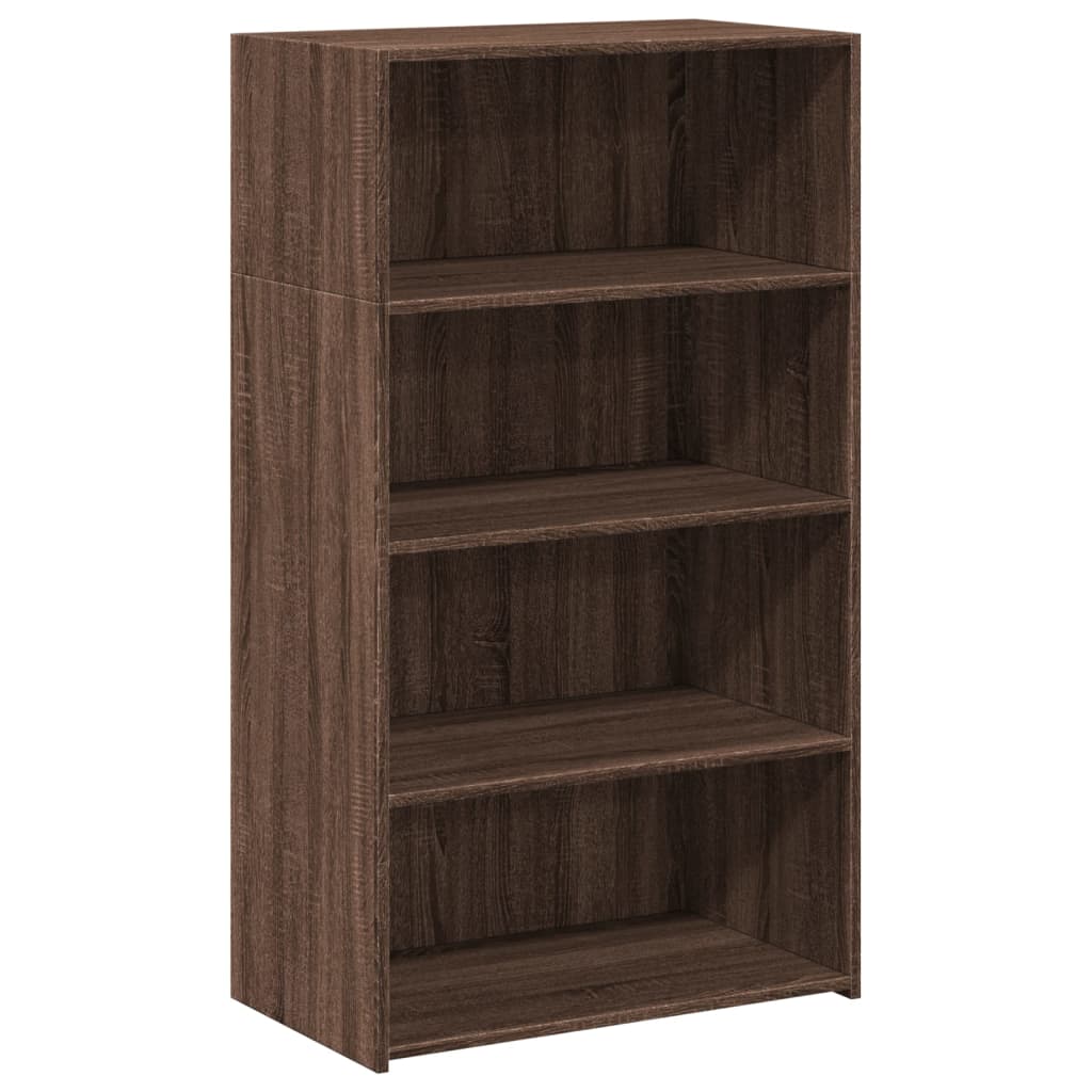 Highboard in Brown Oak Look 70 x 41 x 124 cm Particleboard