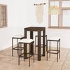 VidaXL 5-Piece Garden Bar Set with Cushions Bistro Furniture Outdoor Dining Set Lounge 3064777