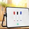 [Portable Dry Erase Whiteboard Stand] 1 Set Portable Dry Erase Whiteboard with Stand, 12x8 Inch Double-Sided, Plastic Frame, Includes Markers