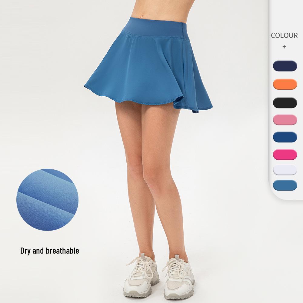 Women's Quick-Dry Skort for Tennis, Dance, Yoga, and Fitness with Anti-Exposure Inner Lining.