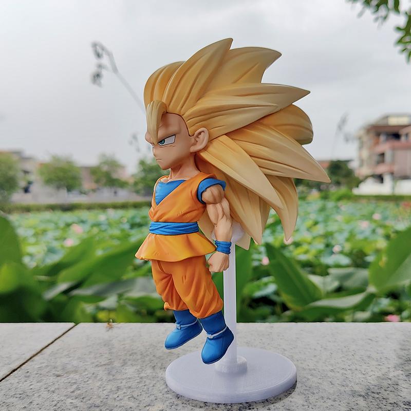20cm Anime Dragon Ball Z Doll Super V3 Wukong Action Doll Handmade Anime Character Dbz Pvc Series Model Toy Gift