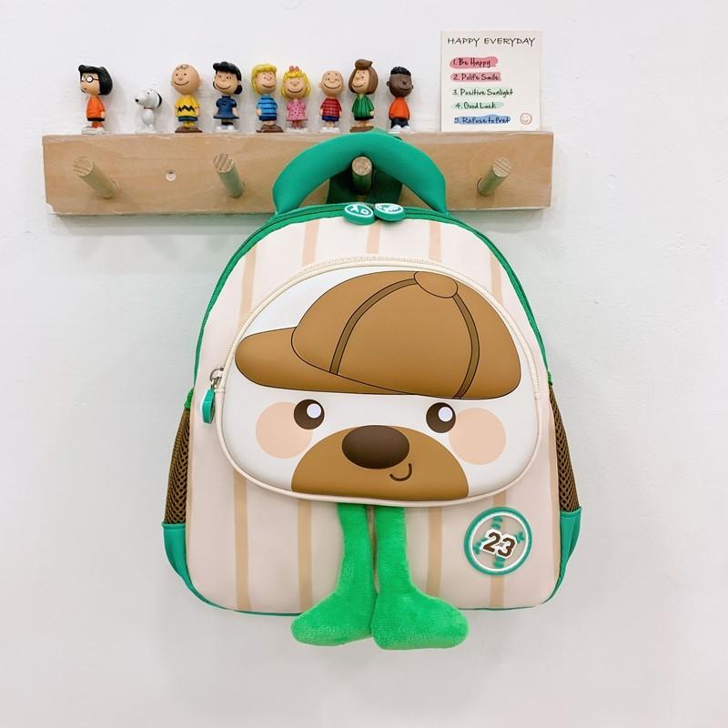 Unisex Childrens Lightweight School Backpack With Stitching Details And Animal Print For Preschool зелёный