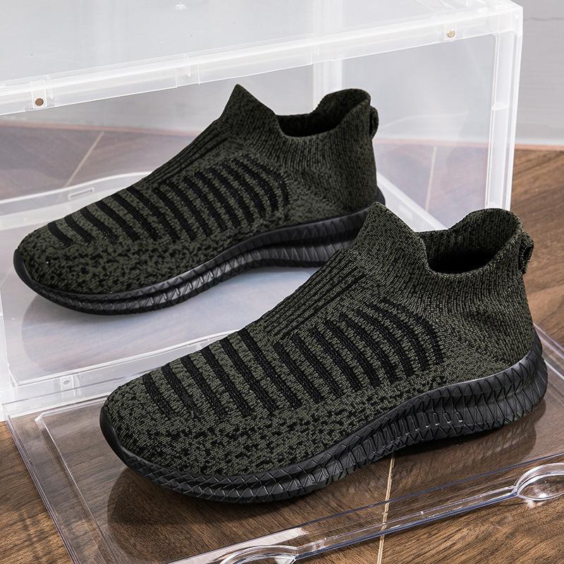 

Men s shoes and socks spring and summer trend breathable running shoes lightweight mesh summer large size sports shoes size 46