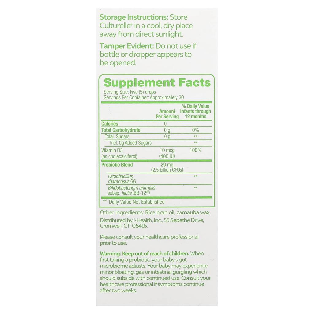 Säuglingsprobiotikum, Immun + Verdauungsstärke, Probiotische & Vitamin D Tropfen, 0-12 Monate, 9 ml (0.3 Flüssigunzen)