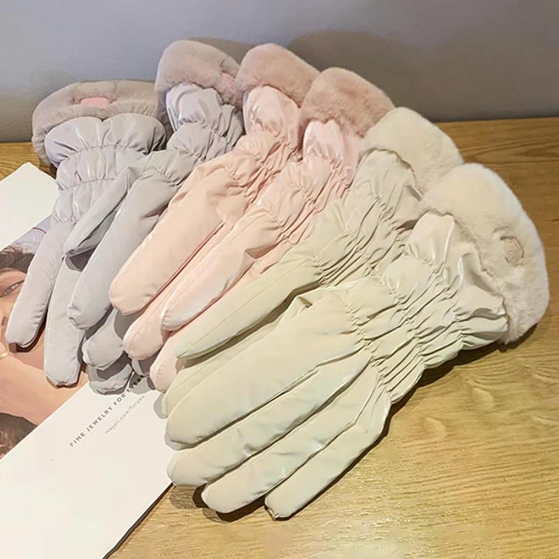 Polstrede hansker Dame Vinter Fortykket Varm Pustende Sykling Fjellklatring Skikjøring Utendørssport Vindtette Hansker