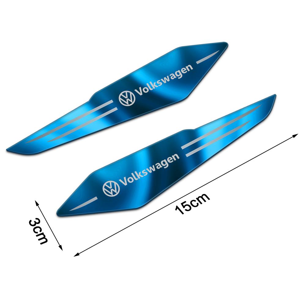 2pcs Reflective Car Body Side Fender Decoration Stickers Badge Car Sticker For VW Vol-kswagen Jetta Golf Beetle EOS GTI R32 MK4 NG5