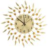 Wall Clock Flower Iron Mute Quartz Hanging Decorative Clock for Living Room Decoration