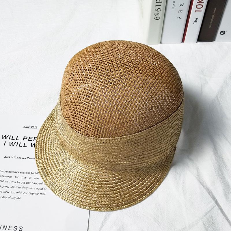 Summer Short Brim Straw Hats Women Outdoor Breathable Sun Hat Casual Wide Brim Straw Equestrian Caps Travel Beach Cap Chapeau