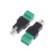 1/2Pcs 6P4C Male To 4 Pin Screw Terminal Converter Rj11 Ethernet Connector For Phone Receiver Extend Cable Adapter