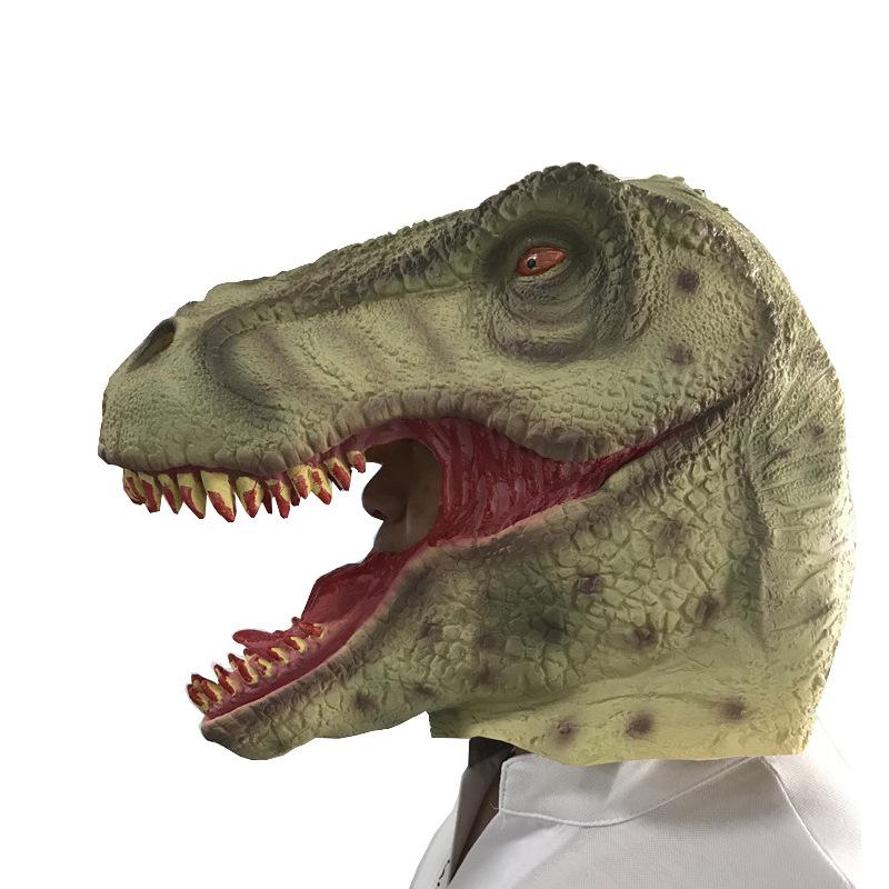 Jurassic World3Dinosaur Mask Tyrannosaurus Rex Latex Headgear Halloween Animal Mask Photography Prop