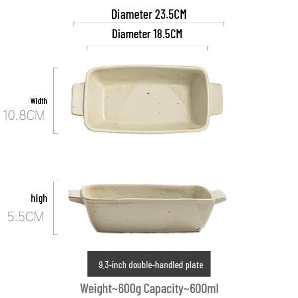 Japanese Handmade Wabi-Sabi Style Retro Pottery Salad and Dessert Plate