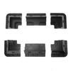 6PCS Solar Panel Roof Corner Bracket UV Resistant Drill Free ABS Plastic Anti Aging for RV Boat Black