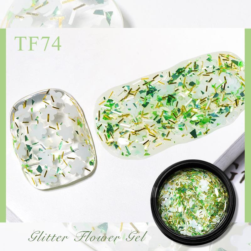 

MEET ACROSS 7 мл блестящий гель-лак для ногтей с сушеными цветами, красочный замачиваемый УФ-гель для ногтей, сделай сам, живопись, цветочный дизайн ногтей, лаки для маникюра TF74