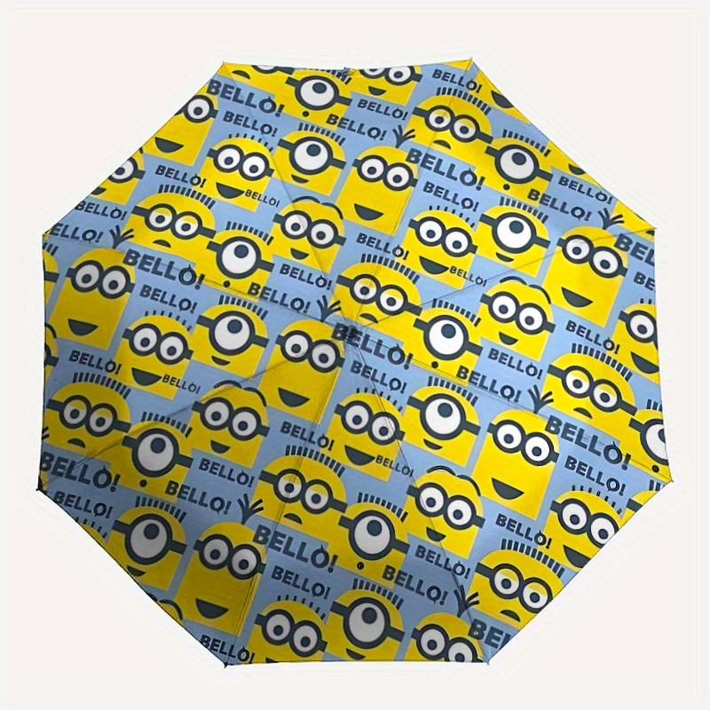 

1 шт. Зонт Minions Bello с автоматическим открытием/закрытием, прочный железный каркас, компактный дорожный зонт - Идеальный подарок для женщин, мужчин a0829148