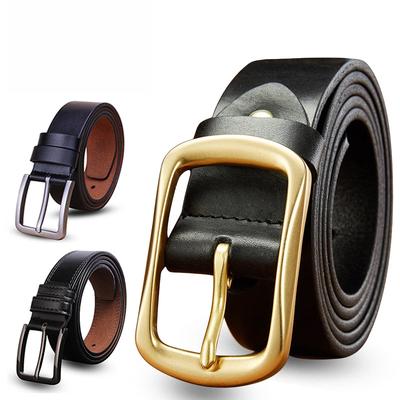 Retro Belt Men's High-end Leather Needle Buckle Jeans with Single-layer Pure Cowhide Tactical Belt Men's Style