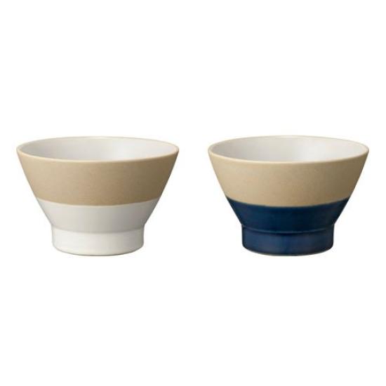 

Pair of WAN (White x Navy) Tea Bowls, Father s Day Gift