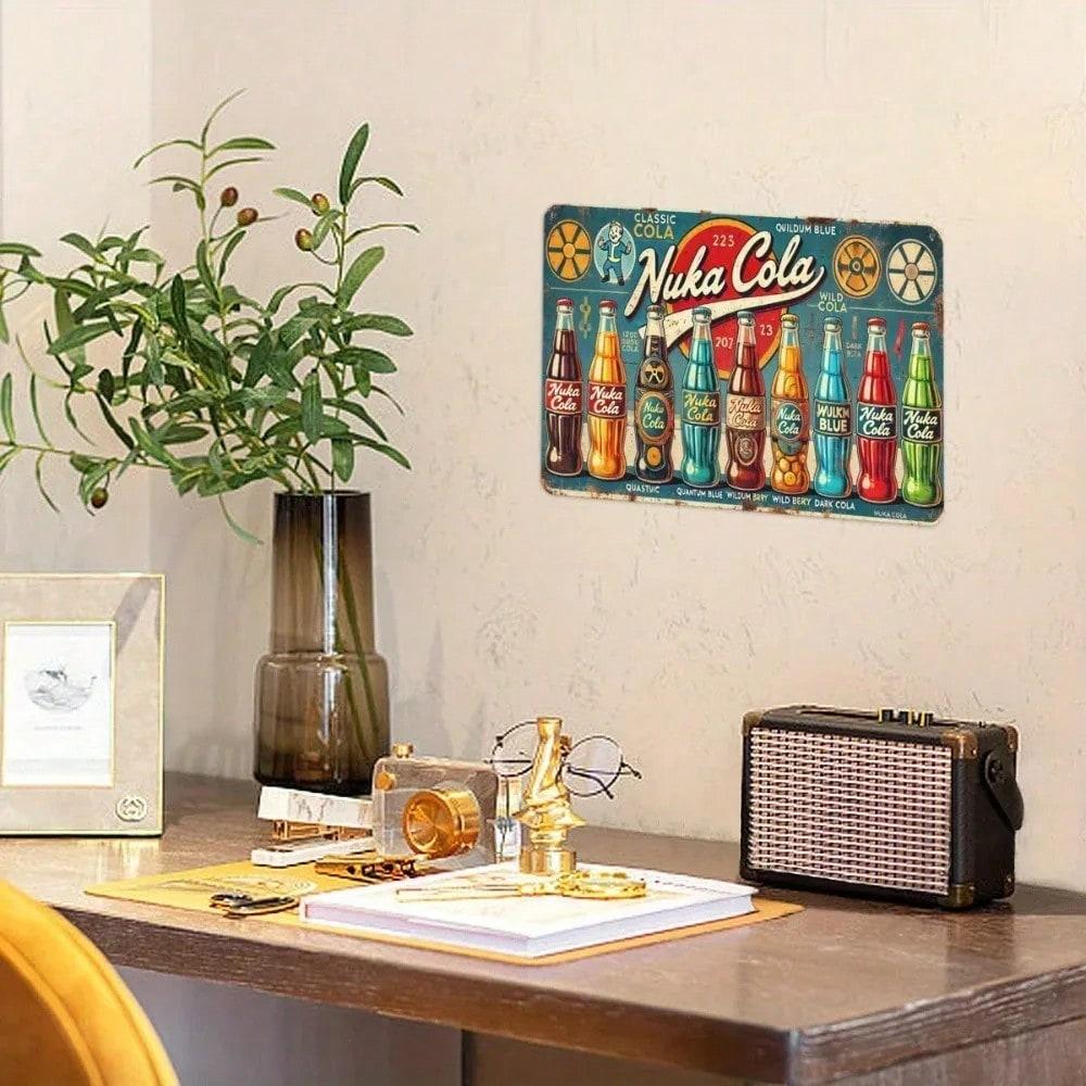 Vintage Metal Wall Sign Retro Soda Advertising Collectible Home Bar Decor
