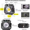 5000mAh Battery Mini Magnetic Working Light Waterproof Stepless Dimming COB Flashlight Rechargeable Strong LED