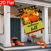 2D Flat, 2D Flat Hello Thanksgiving_ Autumn Pumpkin Garden Flag_4 (1)- Outdoor Garden Flag Double-sided Home Decoration Courtyard Decoration Outdoor D