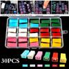 30Pieces/Box Auto Fuses Pal Square Long Foot Plug-In Fuses 20A-60A Square Car Fuse Box Waterproof Sockets