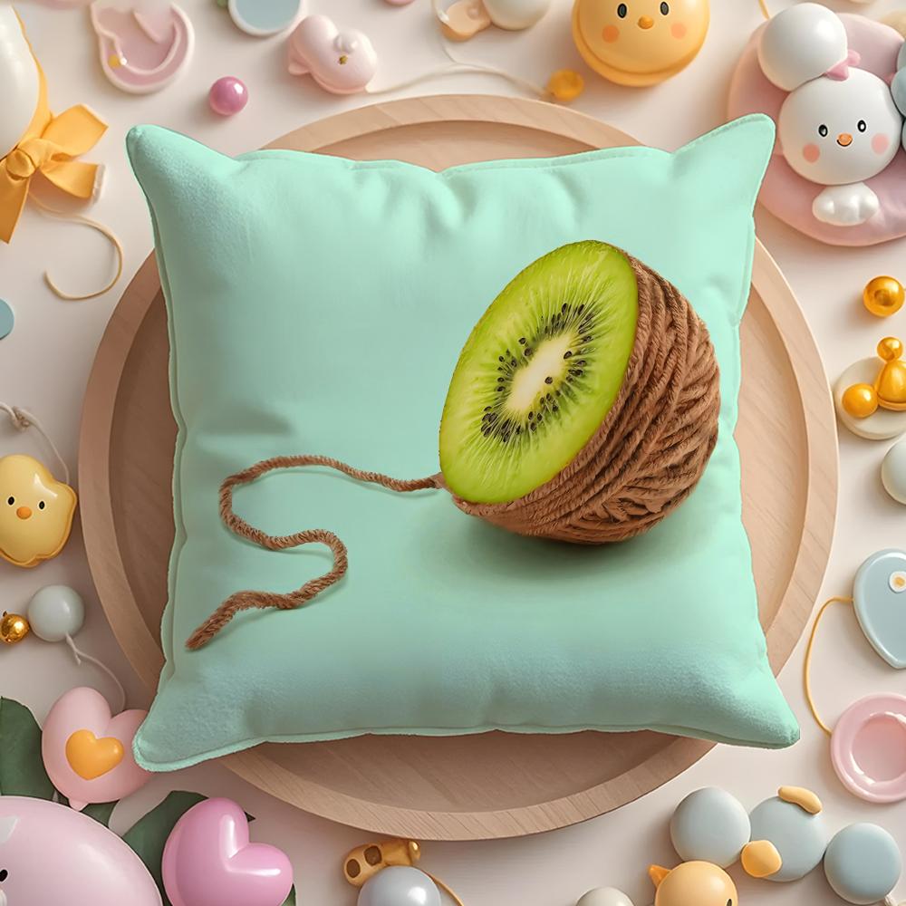 CCreative Fruit Pillow Case Soft Plush Fabric DoubleSided Printed Cushion Cover Warm Winter Sofa Pillow Case