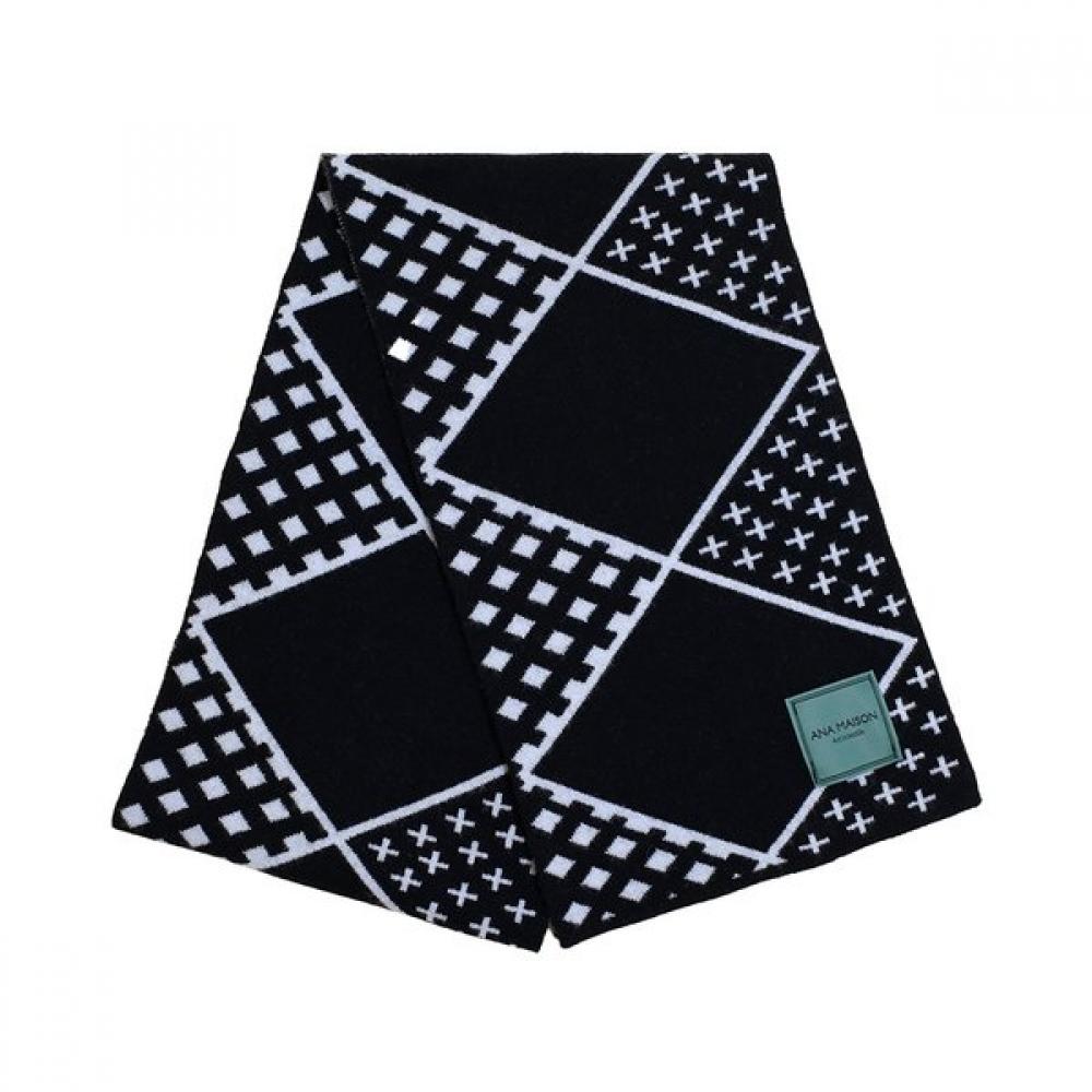 Ana Maison Diamond Cashmere Jacquard Muffler Km Diamond