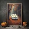 Vintage Wall Art Music Sports Spooky Aesthetics Bicycle Halloween HD Canvas Print Poster Home Living Room Bedroom Decoration