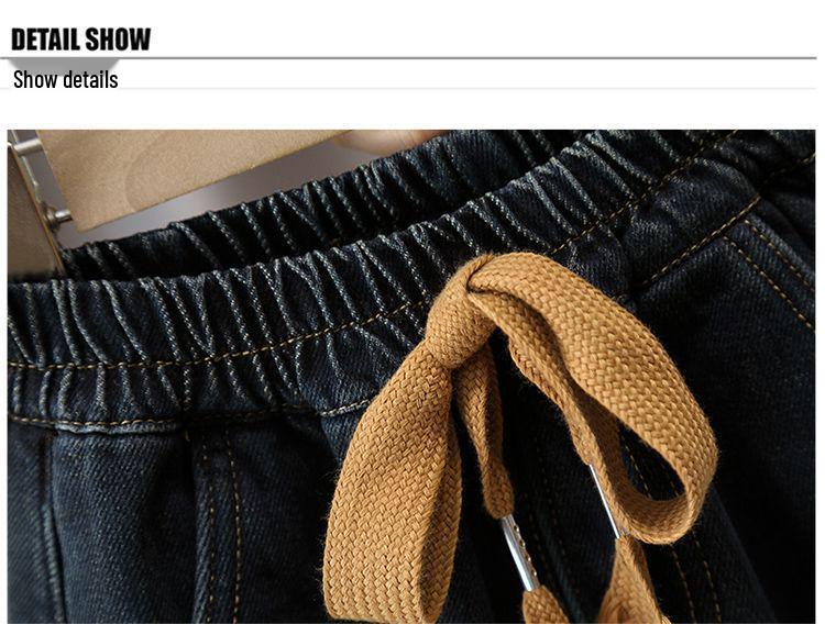 Boys' Fleece-Lined Jeans: Cozy Autumn/Winter Casual Pants for Kids