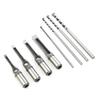 Square Hole Drill Bit, 4pcs Woodworking Mortiser Square Drill Bits, Spiral Drill Bits Kits Mortise Press, Wood Drill Set Space Hole Drill (6.4 Mm / 8