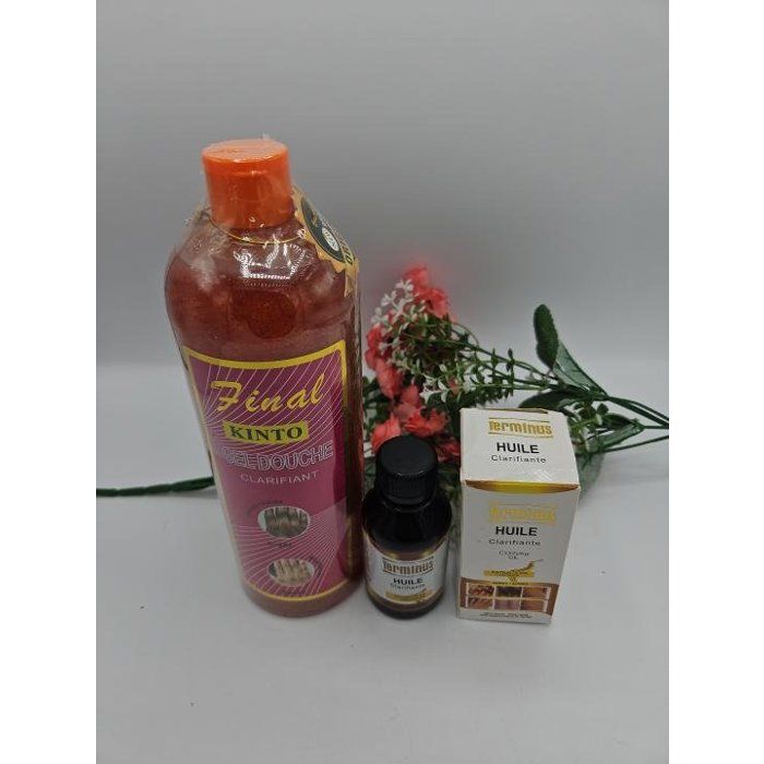 Gel Douche Clarifiant FINAL KINTO + Huile Terminus White – Teint Uniforme & Éclat (1L + 125ml)