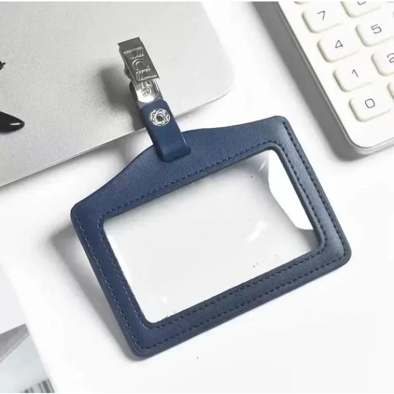 Leather Work Card  Cover Card Clip Cowhide Nameplate Cowhide Nameplate Elevator  Access Control School  Doctor Bus Card