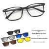 Unisex Polarized Magnetic Clip-on Myopia Sunglasses - Night Vision, TR90 Square Frame