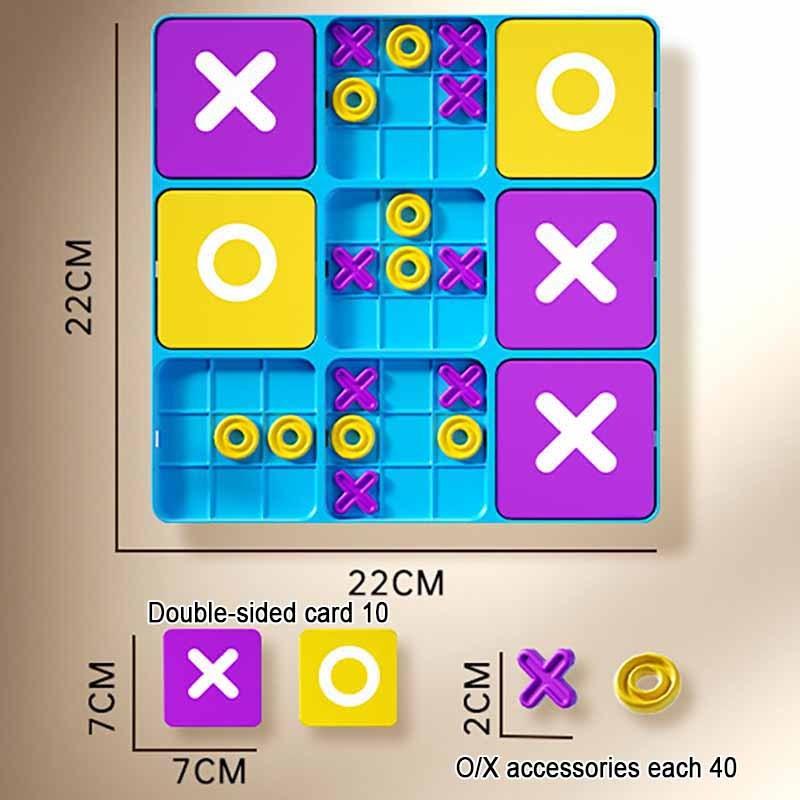Updated Interesting Tic Tac Toe Board Game Educational Strategy Games for Kids Logical Thinking Parent-child Interactive Toy